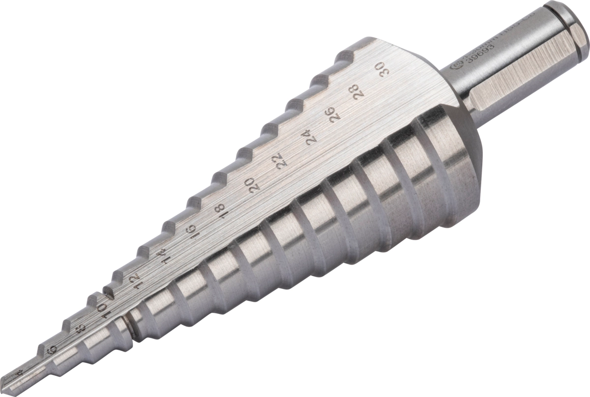 Stufenbohrer-Satz, 3-tlg., HSS-E Cobalt 5%, 4-12 / 4-20 / 4-30 mm