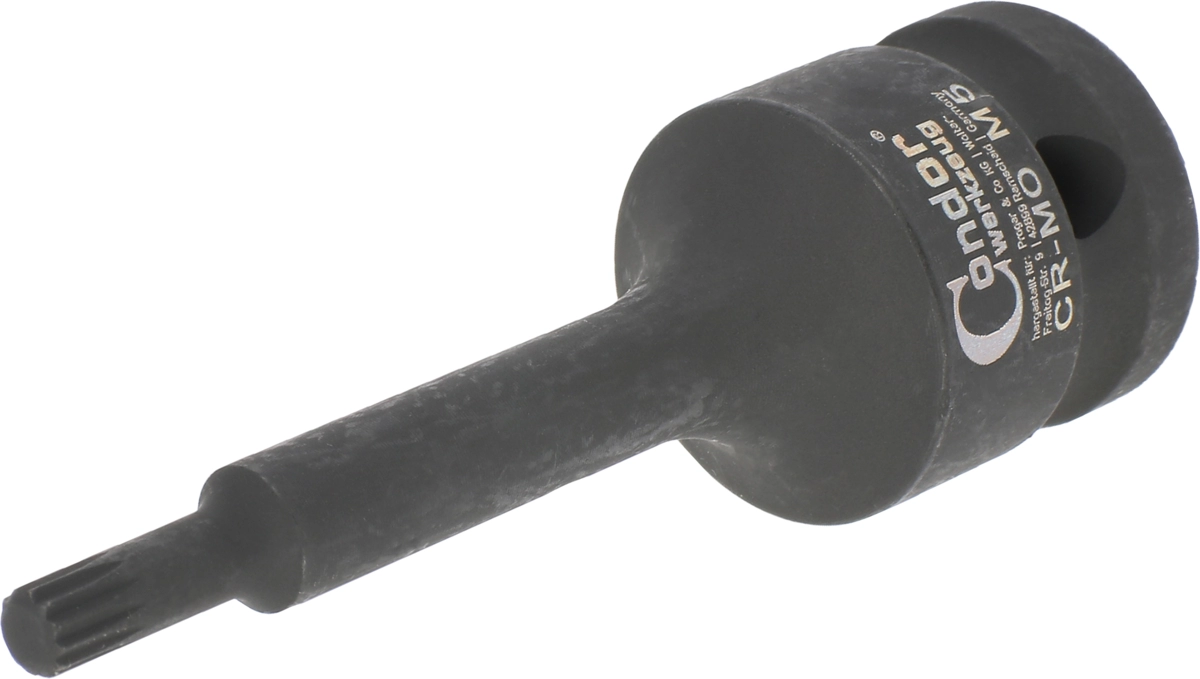 Kraft-Bit-Stecknuss, 1/2", Vielzahn M5x78 mm