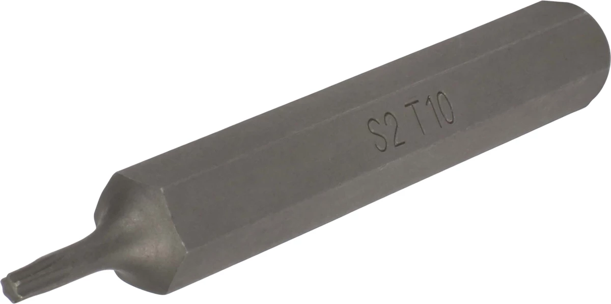 Bit, 10 mm 6-kant, T-Profil T10x75 mm