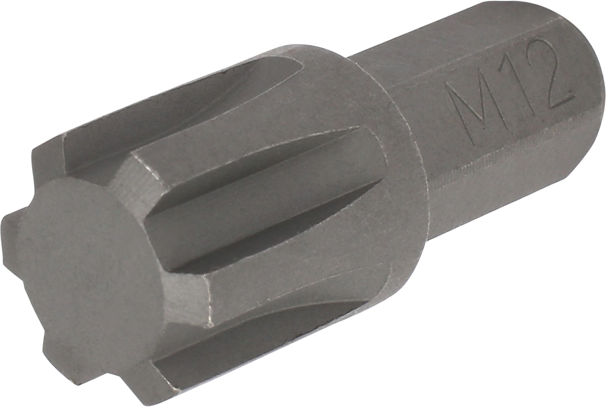 Bit, 8 mm 6-kant, Keilnut M12x30 mm
