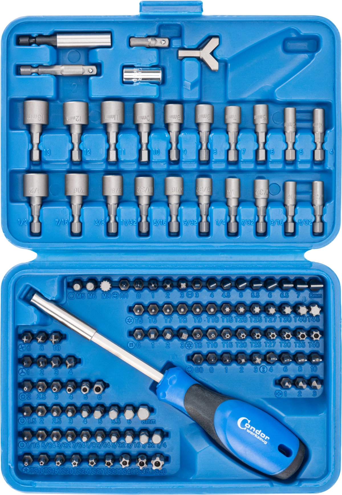 Kraftgriff-Schraubendreher-Satz, 122-tlg., 1/4", 25 mm