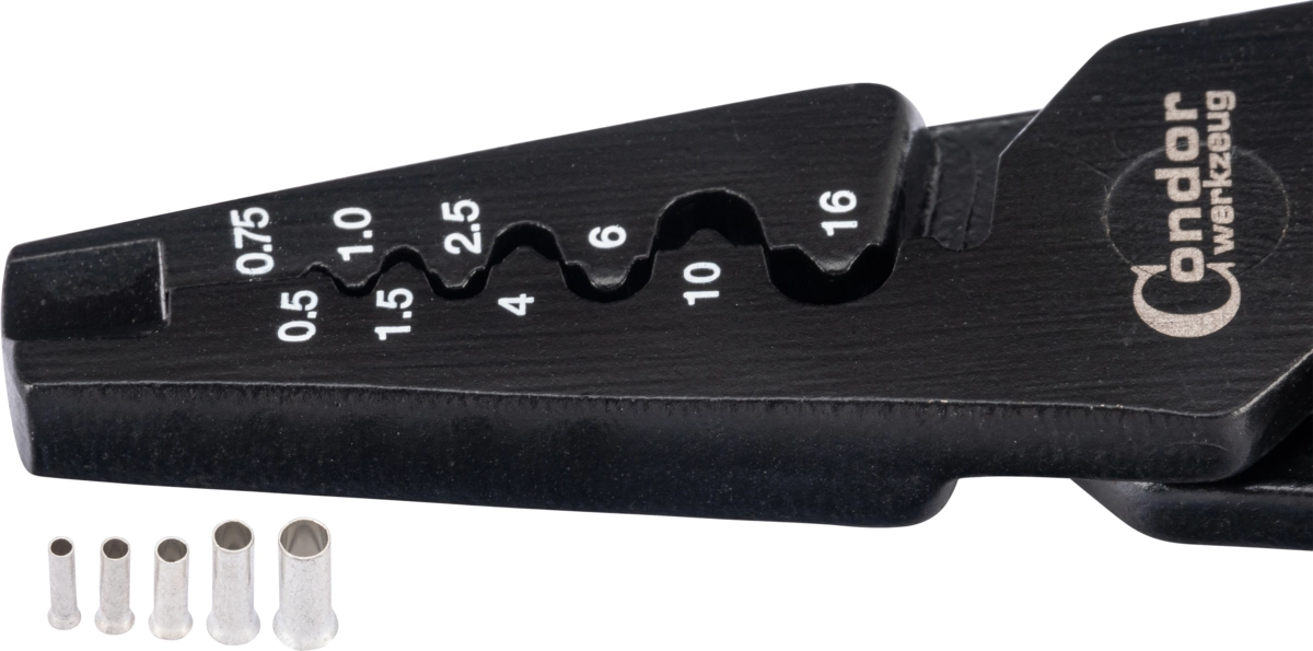 Aderendhülsen-Zange, 0.5-2.5 mm², inkl. 150 Stk. Hülsen