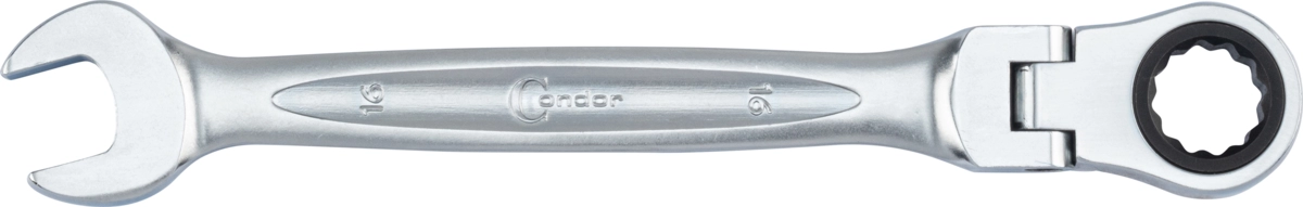 Ratschen-Ring / Gabelschlüssel, xcess performance, mit Gelenk, 16 mm