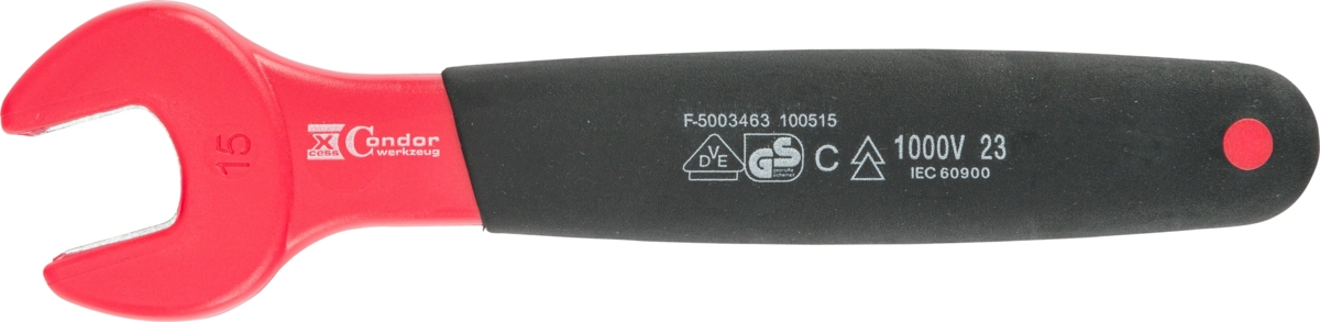 Einmaulschlüssel, VDE, 15 mm