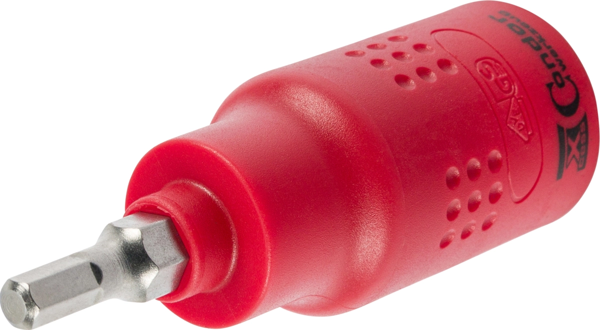 Bit-Stecknuss, VDE, 3/8", Innensechskant 4 mm