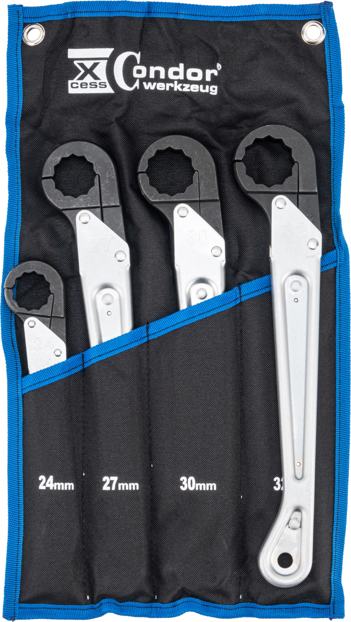 Leitungs-Knarren-Ringschlüssel-Satz, xcess performance, 4-tlg., 24-32 mm