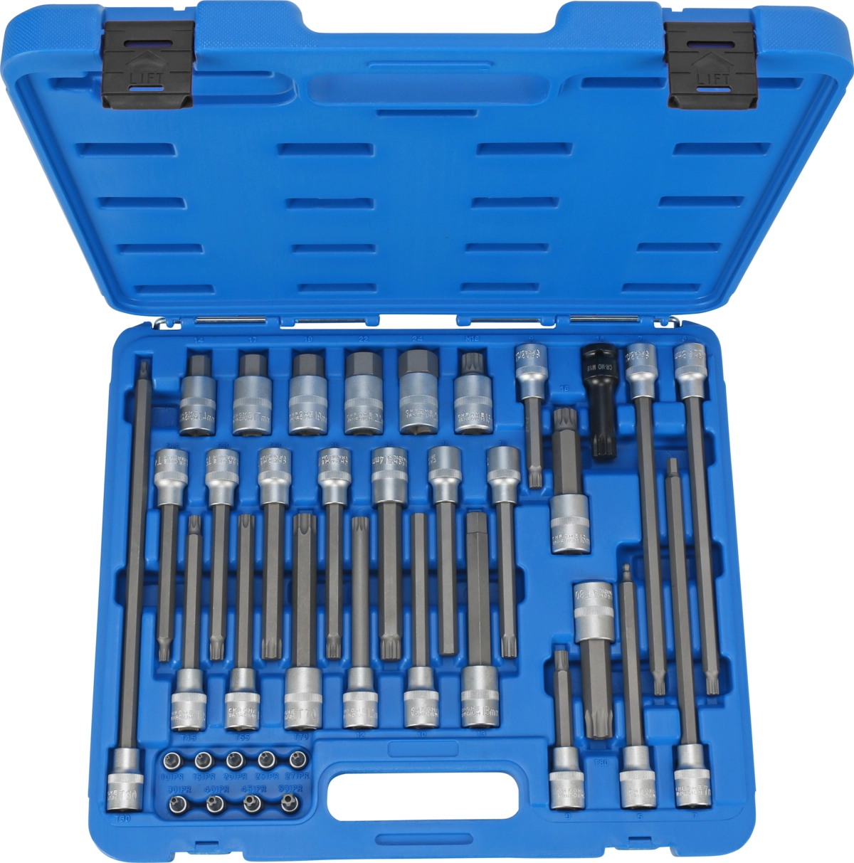 Bit-Stecknüsse, 38-tlg., 1/2", spezielle KFZ-Anwendungen