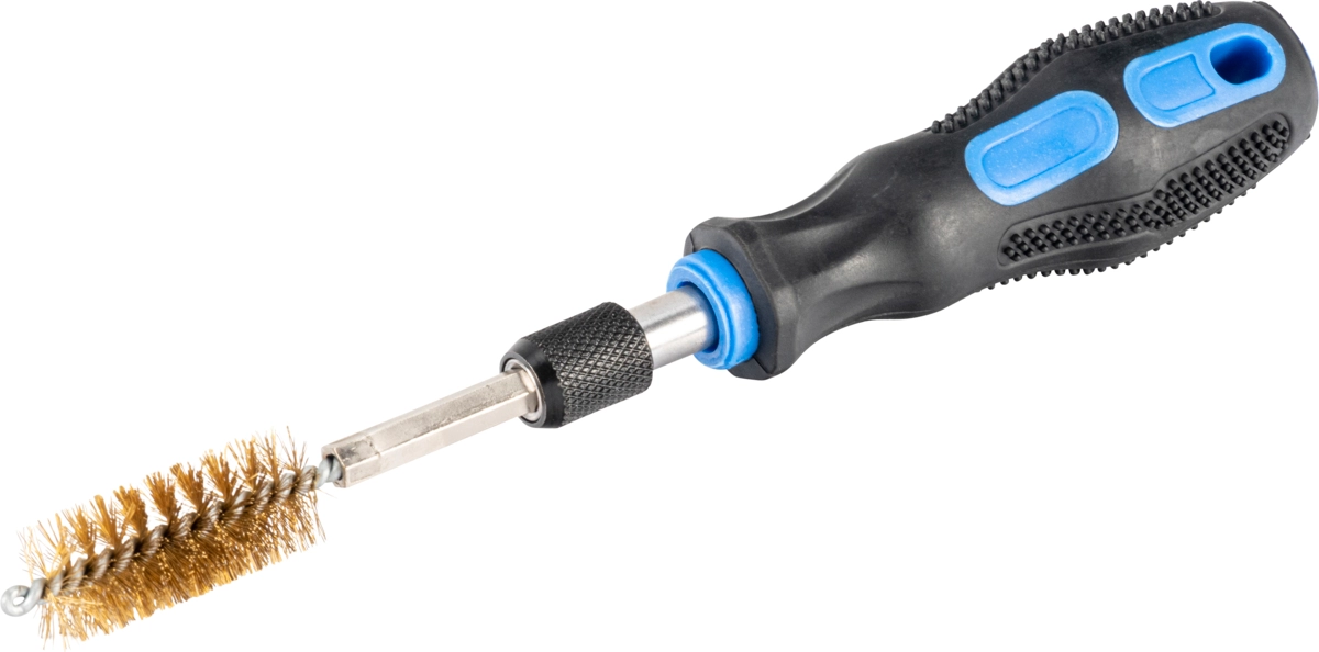 Bürsten-Sortiment, 38-tlg., Stahl/Nylon/Messing-Besatz, ø 8-19 mm