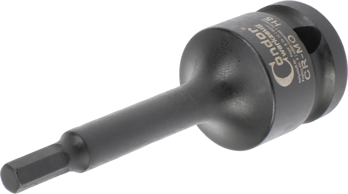 Kraft-Bit-Stecknuss, 1/2", Innensechskant 5x78 mm