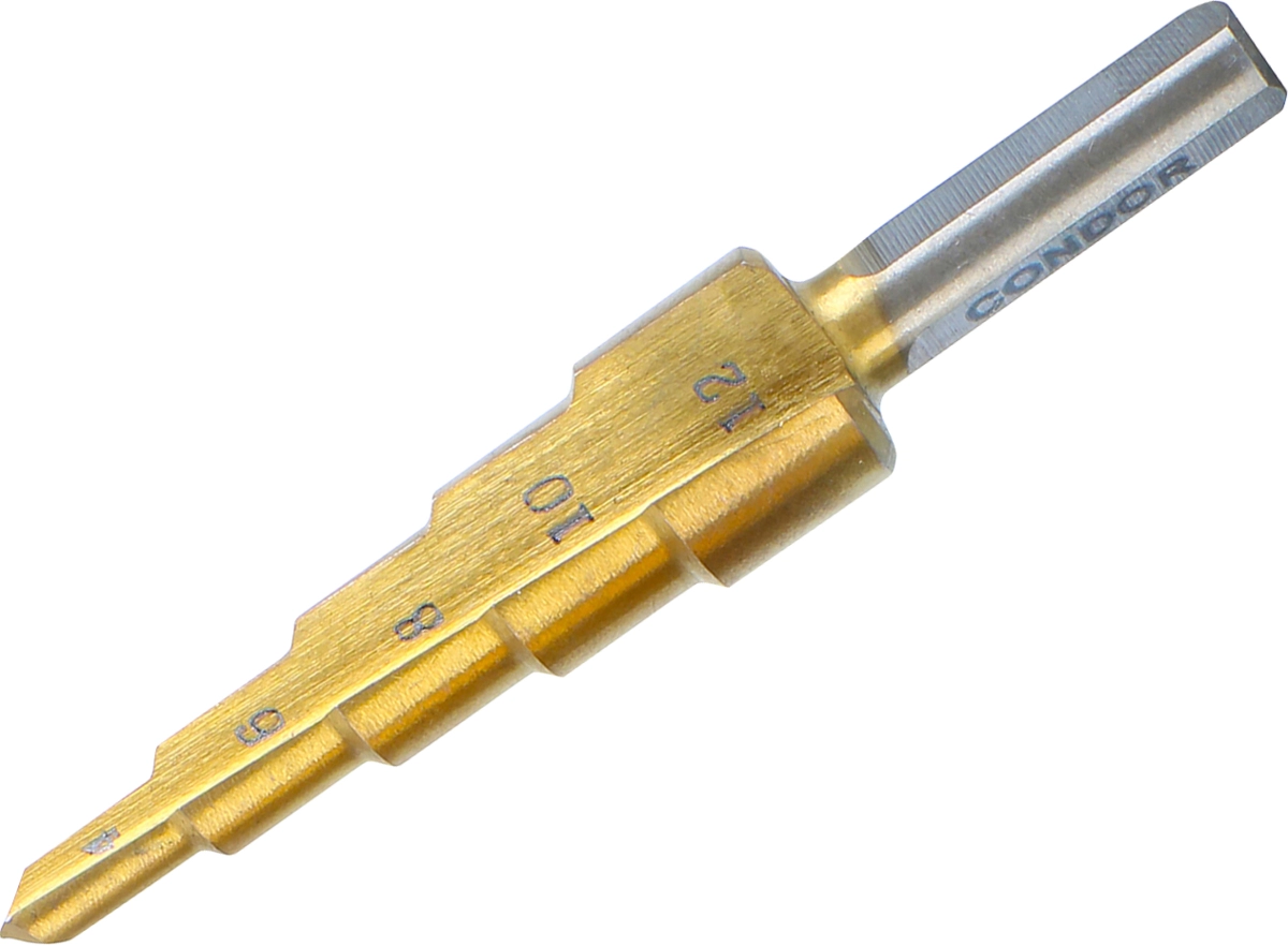 Stufenbohrer, HSS, titannitriert, 4-12 mm