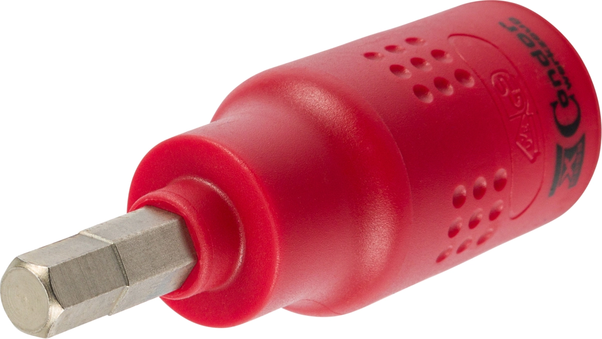 Bit-Stecknuss, VDE, 3/8", Innensechskant 6 mm