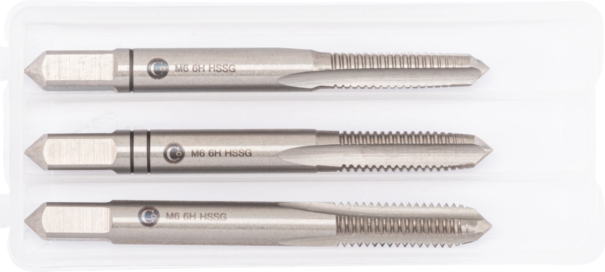Handgewindebohrer, HSS-G M2, 3-tlg., M6