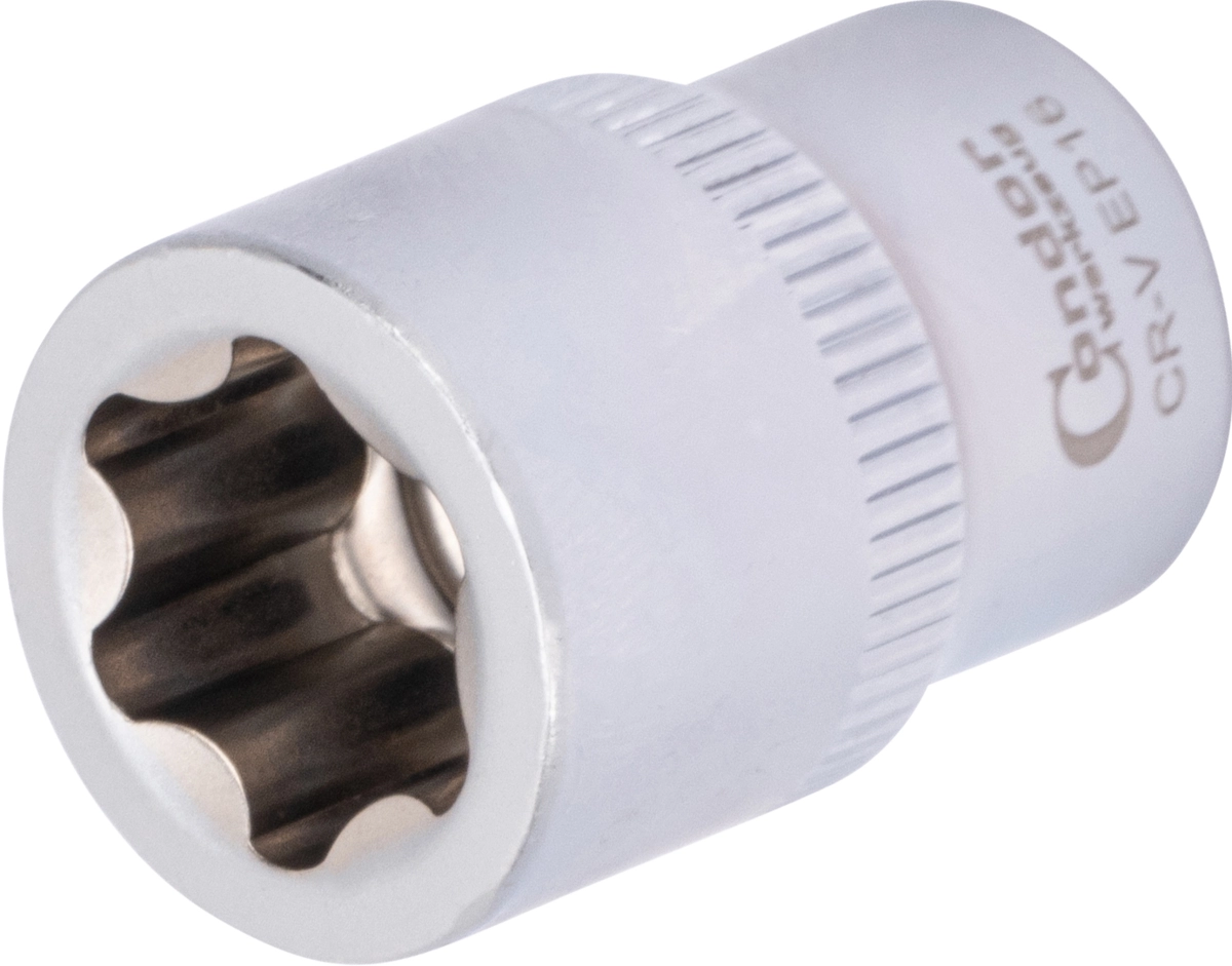 Stecknuss, 3/8", E-Plus-Profil EP16