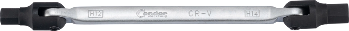 Doppel-Gelenkschlüssel, Innensechskant 12x14 mm