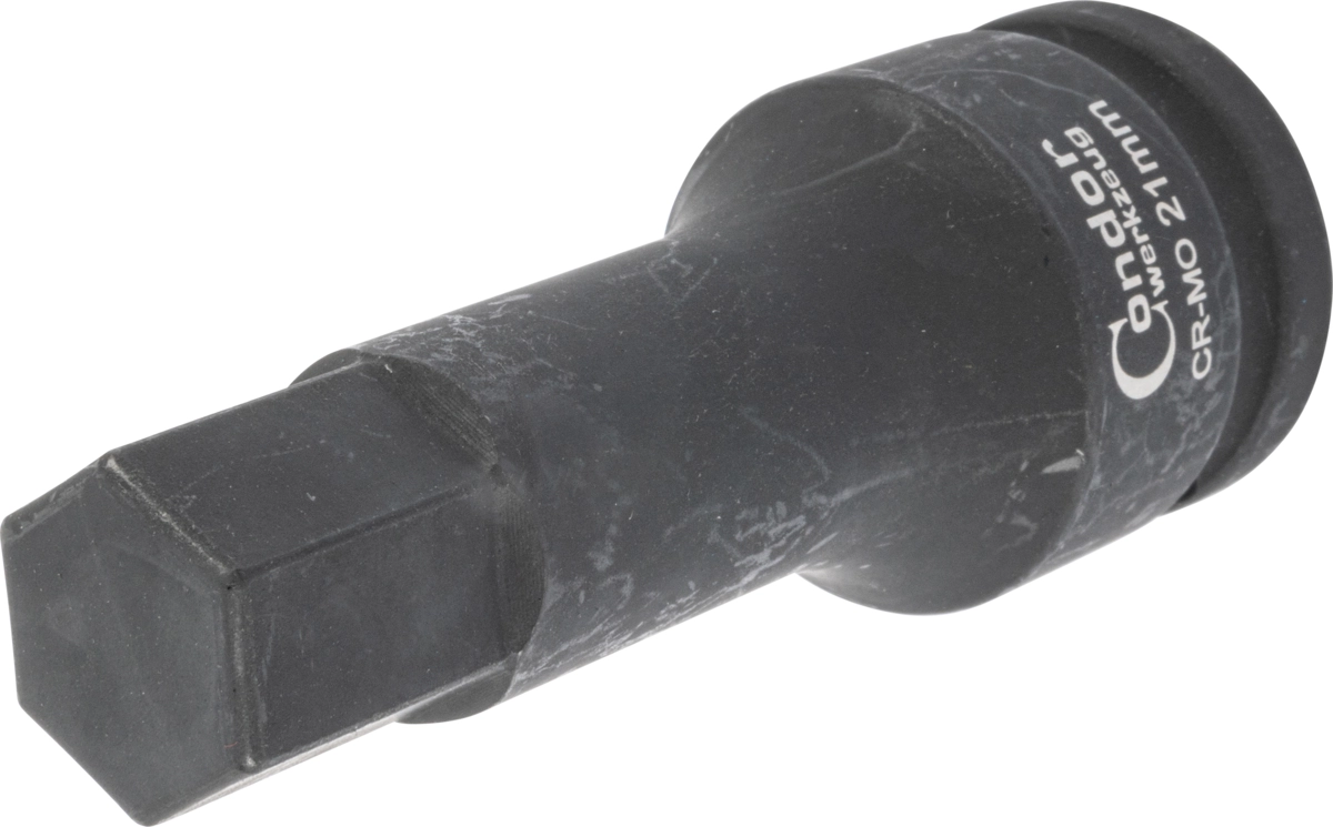 Kraft-Bit-Stecknuss, 3/4", Innensechskant 21x105 mm