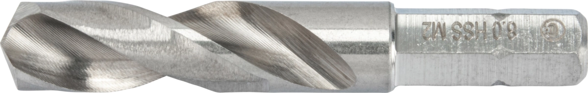 Spiralbohrer-Bit, 1/4" 6-kant, HSS-G M2, ø 8.0
