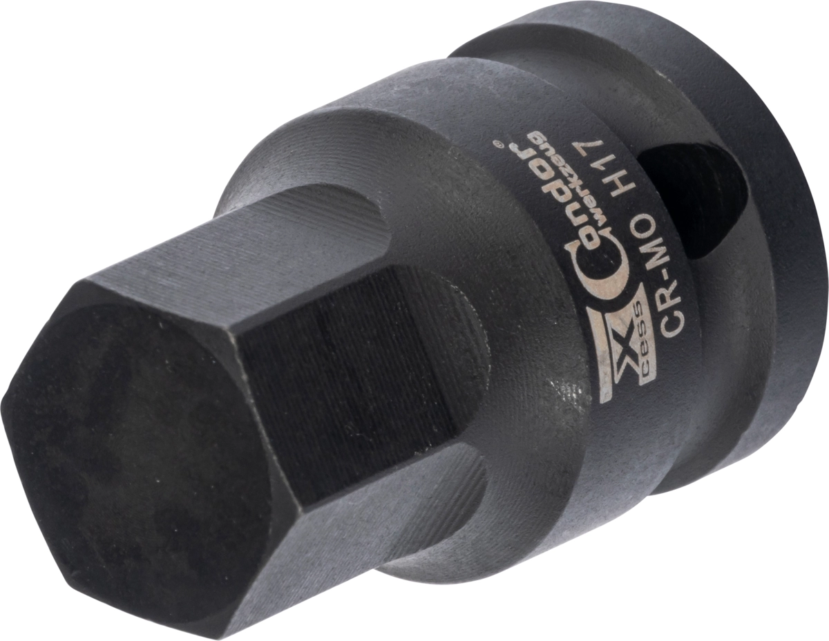 Kraft-Bit-Stecknuss, 1/2", Innensechskant 17x40 mm