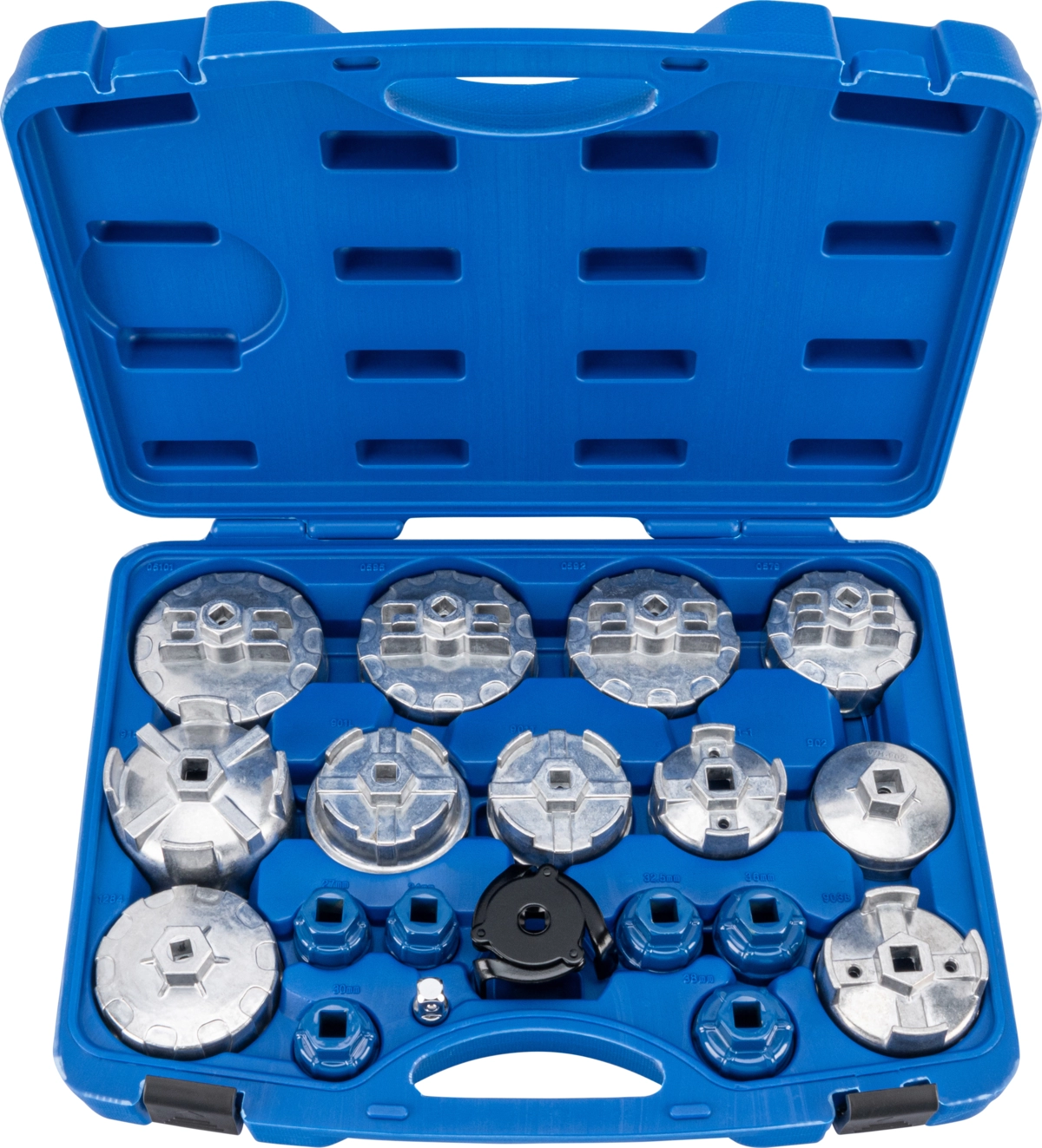 Ölfilterkappen-Satz, 19-tlg., Aluminium