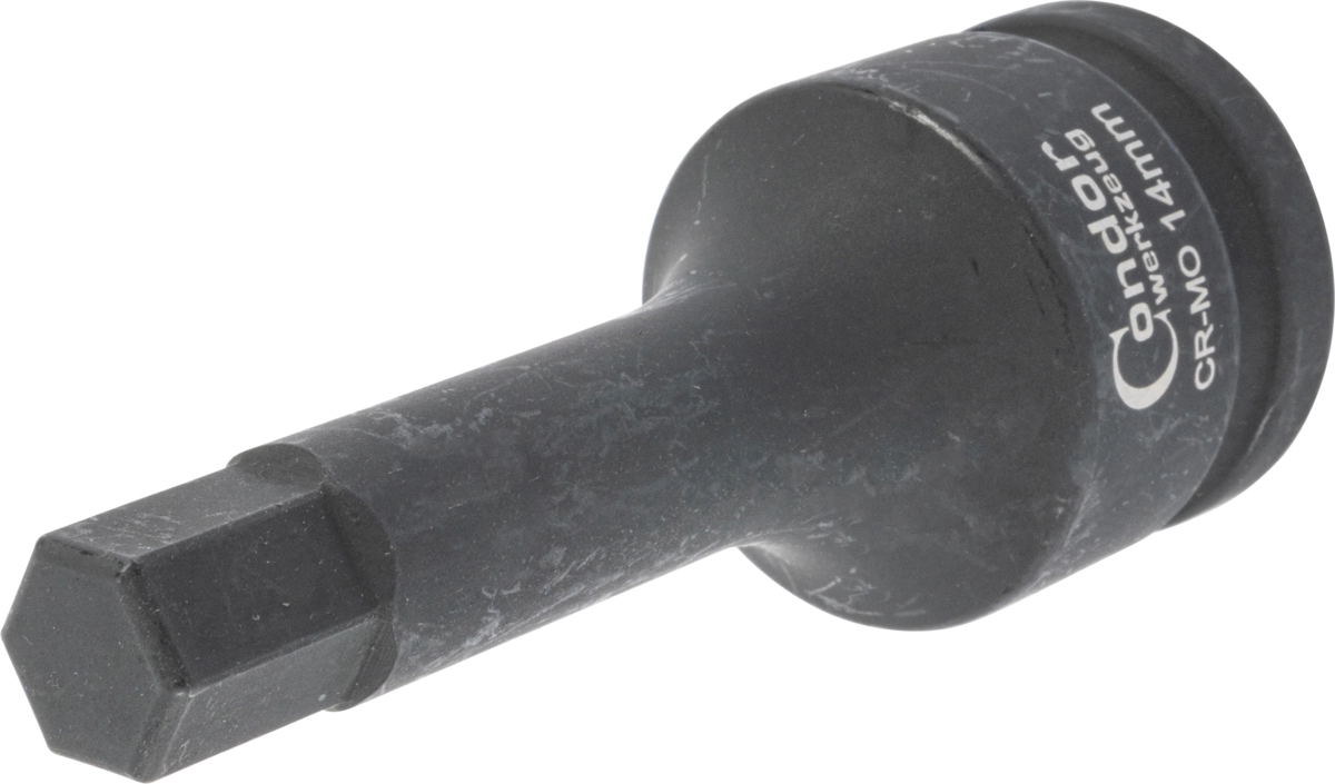 Kraft-Bit-Stecknuss, 3/4", Innensechskant 14x105 mm