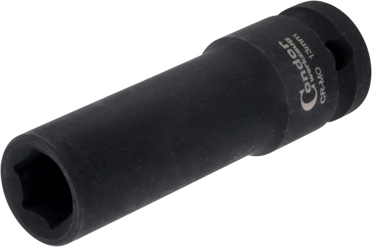 Kraft-Stecknuss, 1/2", 6-kant 13 mm, tief