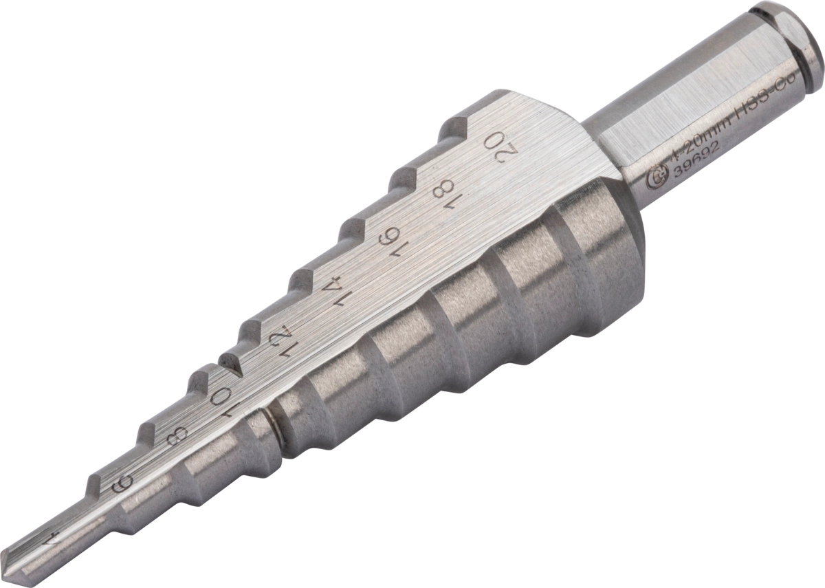 Stufenbohrer-Satz, 3-tlg., HSS-E Cobalt 5%, 4-12 / 4-20 / 4-30 mm