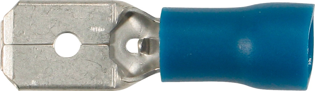 Flachstecker, 100 St., blau, 1.0-2.5 mm², 6.3 mm