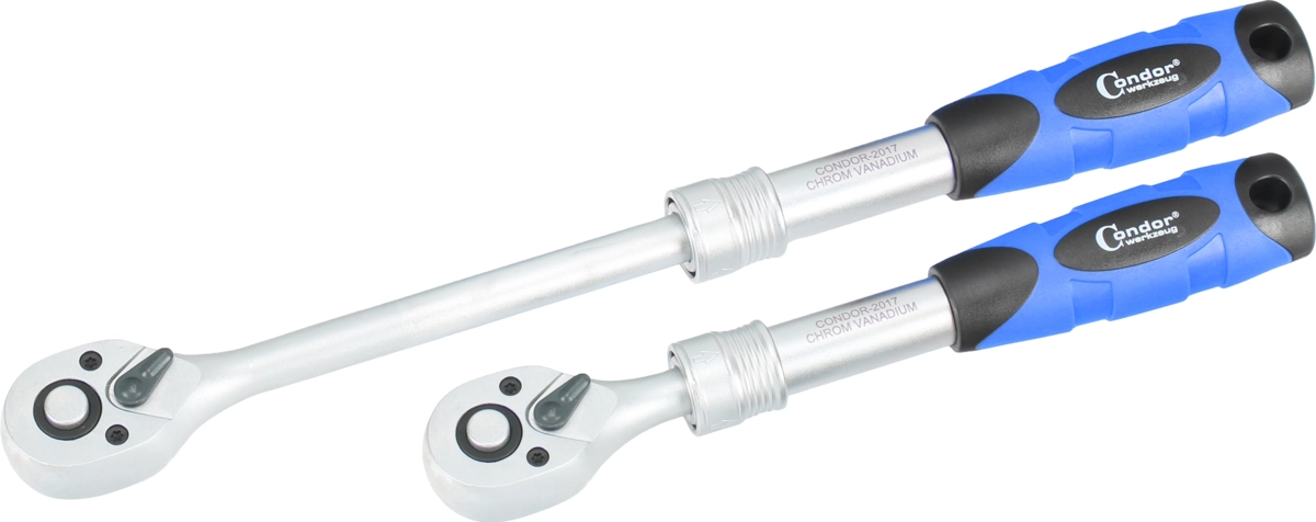 Hebelumschaltknarre mit Teleskopauszug, 3/8", 220-320 mm