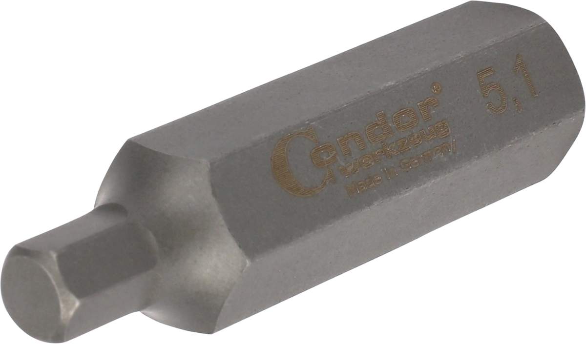 Bit, 10 mm 6-kant, Übermaß-Innensechskant 5.1x40 mm