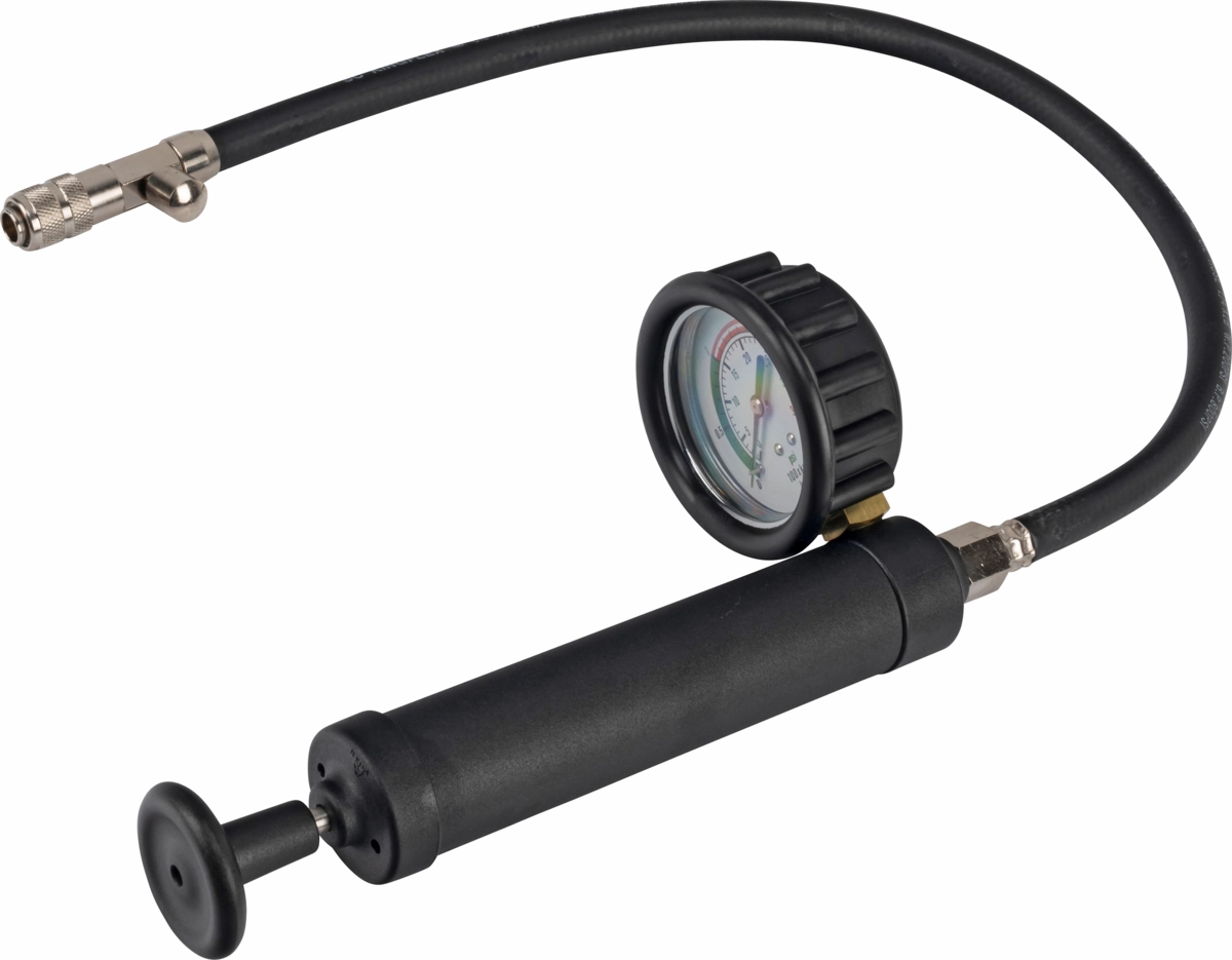 Handpumpe, mit Manometer und Schlauch