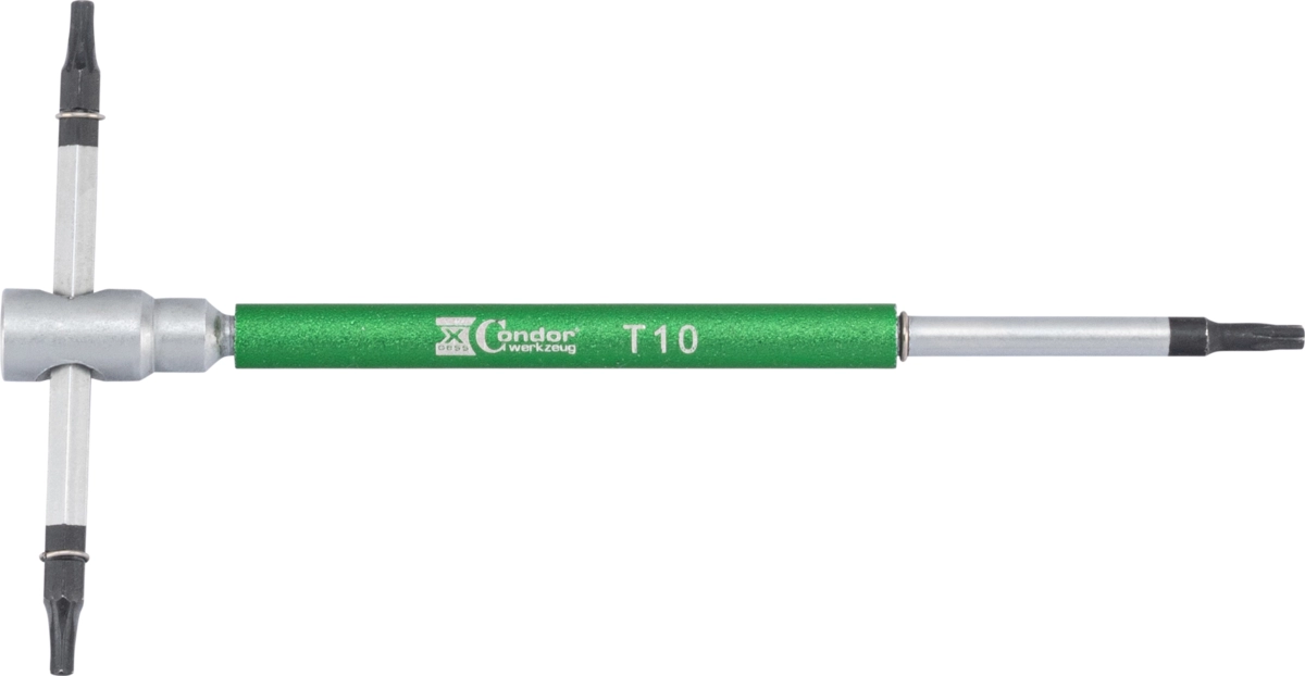 3-Wege T-Griff Schraubendreher, 125x65 mm, T-Profil T10