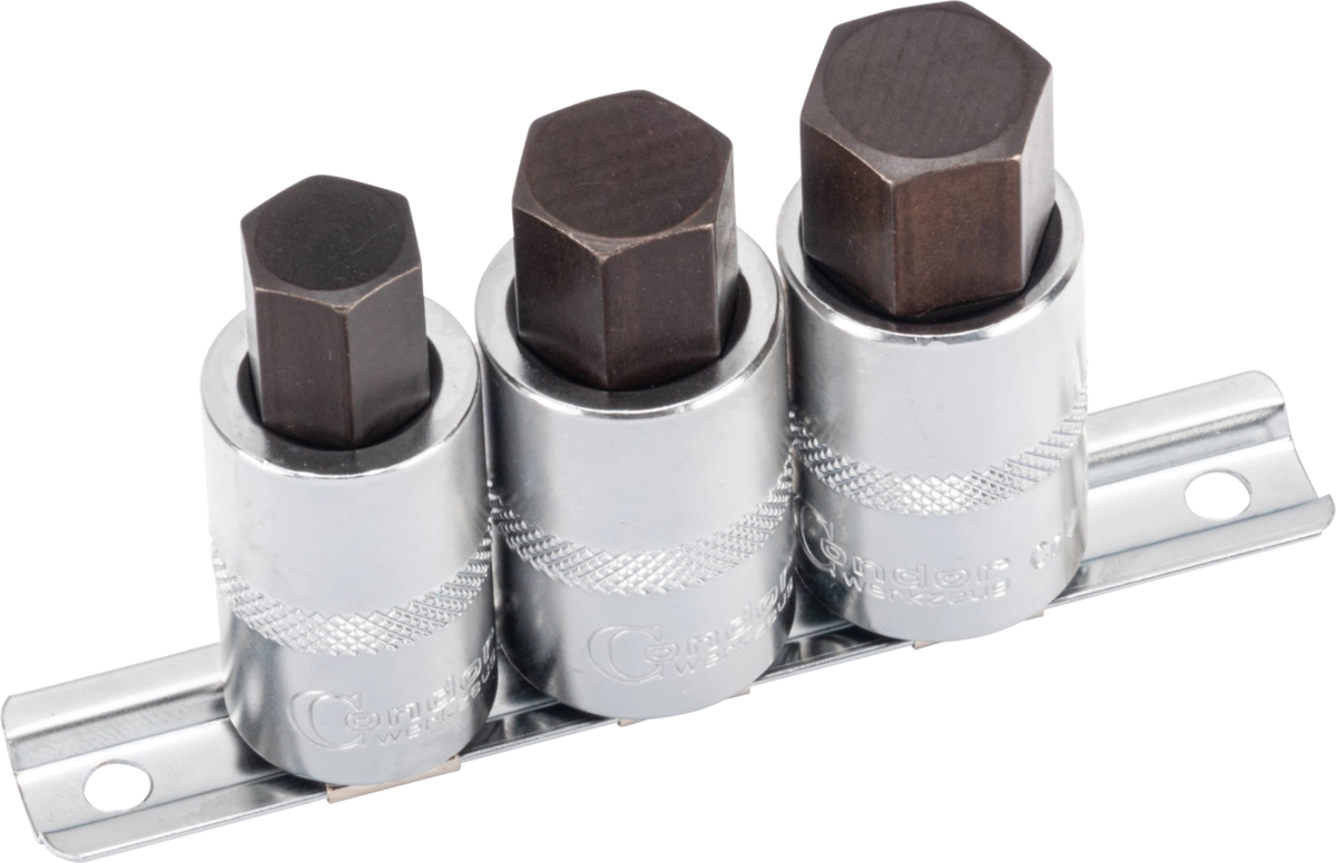 Bit-Stecknüsse, xcess performance, 3-tlg., 1/2", Innensechskant 14-19 mm