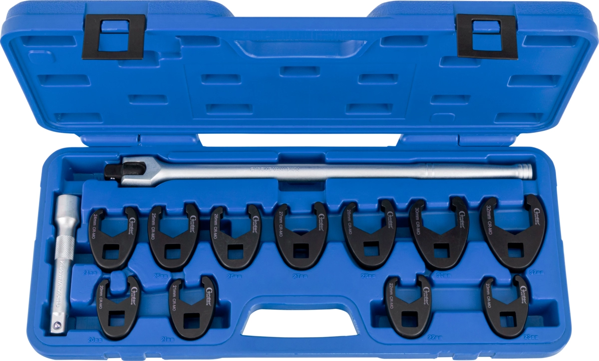 Hahnenfuss-Schlüssel-Satz, 13-tlg., 1/2", 20-32 mm