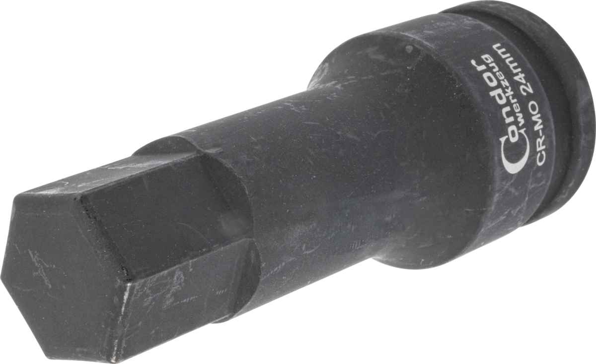 Kraft-Bit-Stecknuss, 3/4", Innensechskant 24x105 mm