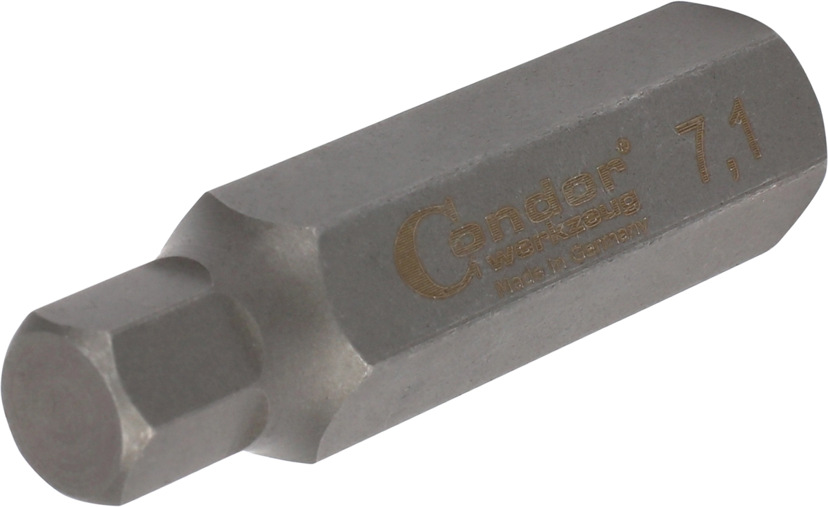 Bit, 10 mm 6-kant, Übermaß-Innensechskant 7.1x40 mm