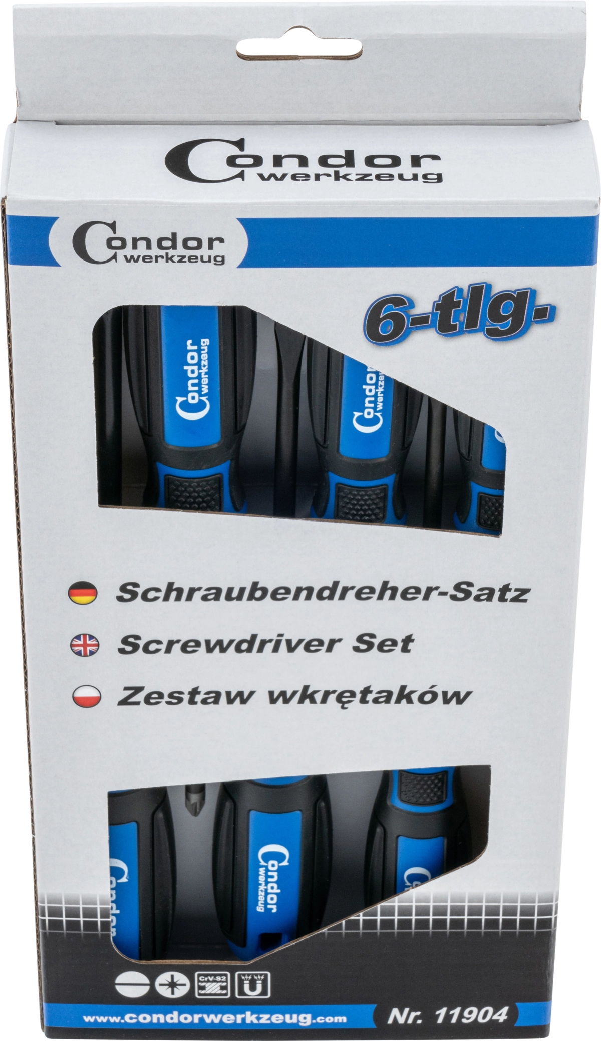 Schraubendreher-Satz, 6-tlg., Schlitz + PZ