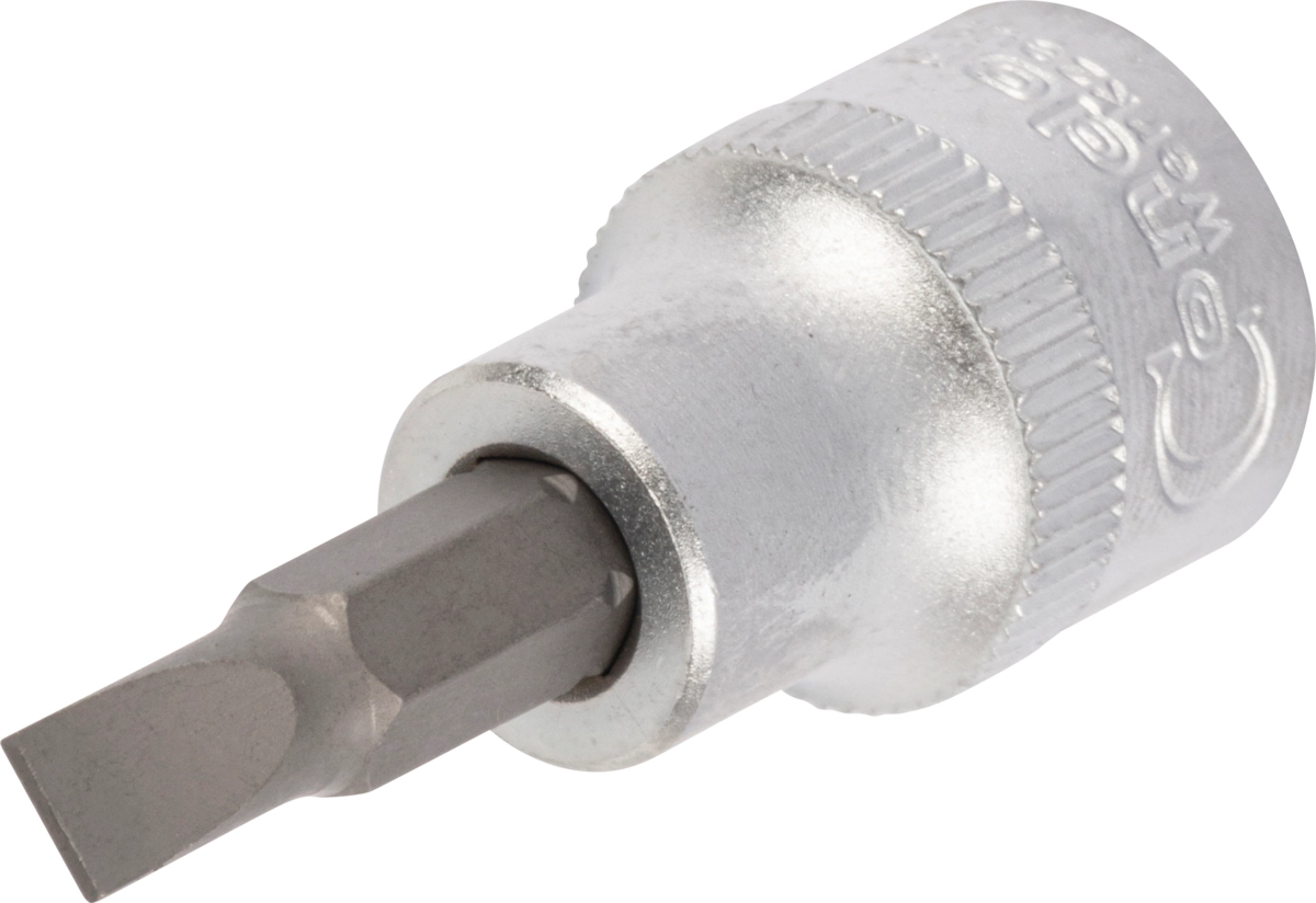 Bit-Stecknuss, 3/8", Schlitz zöllig 7/32"x48 mm