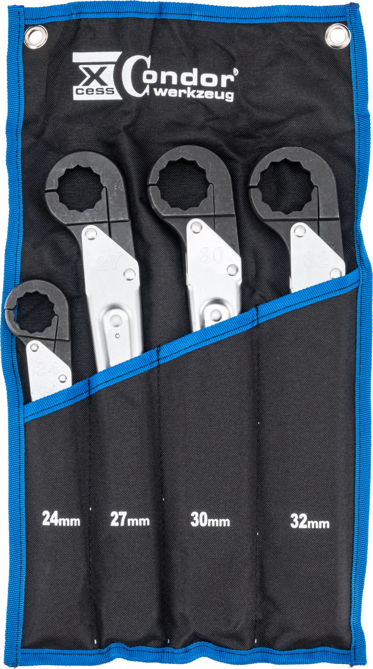 Leitungs-Knarren-Ringschlüssel-Satz, xcess performance, 4-tlg., 24-32 mm