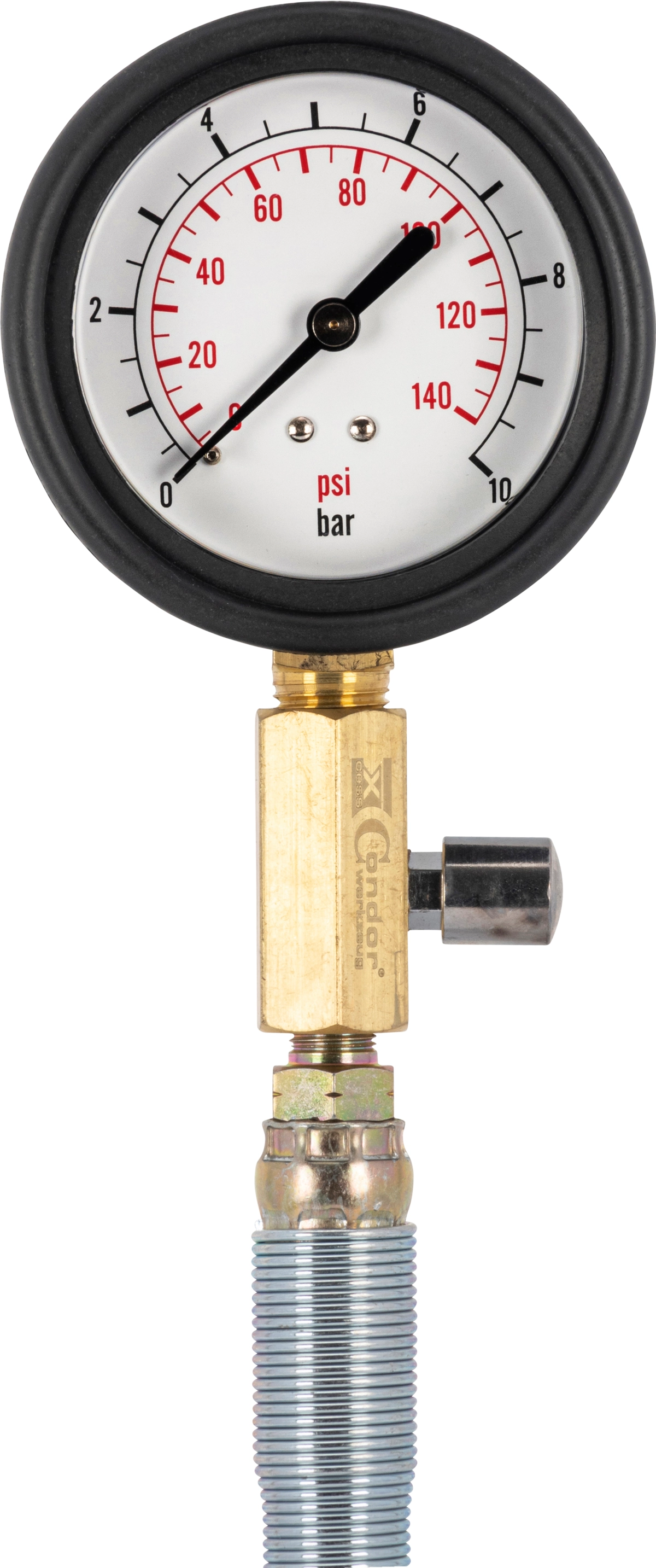 Manometer mit Schlauch, 0-10 bar