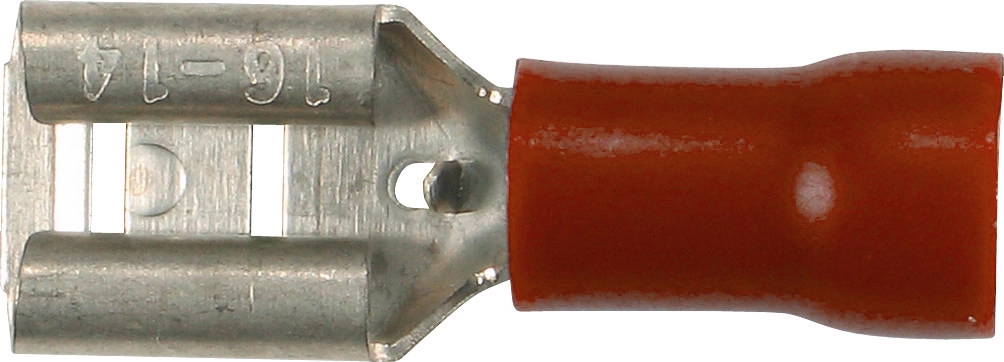 Flachsteckhülsen, 100 St., rot, 0.5-1.5 mm², 6.3 mm