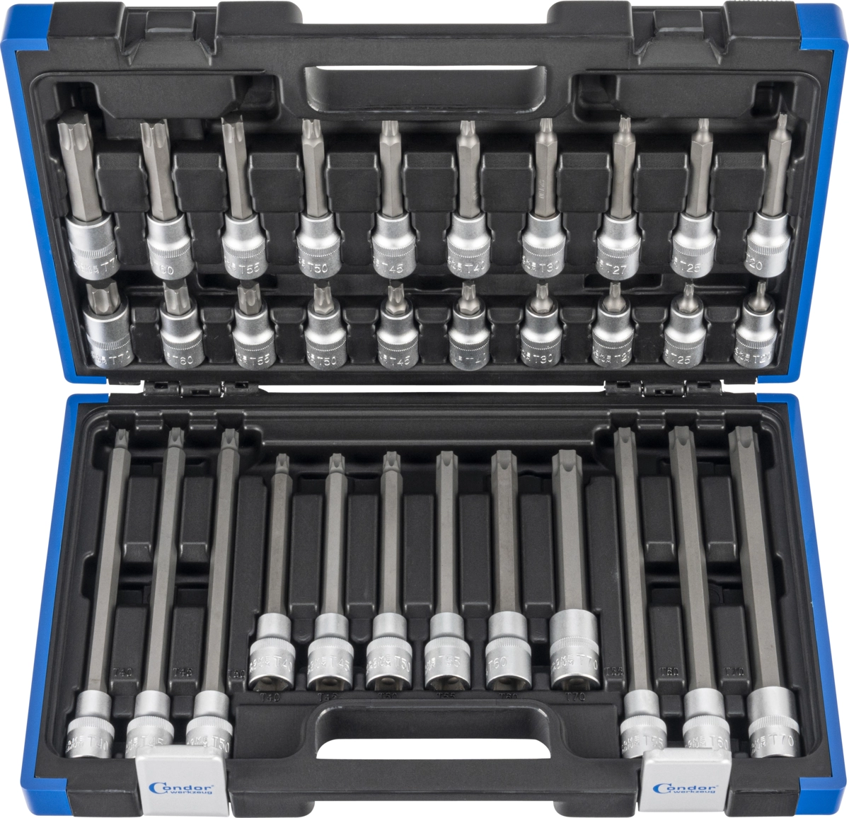 Bit-Stecknüsse, 32-tlg., 1/2", T-Profil T20-70