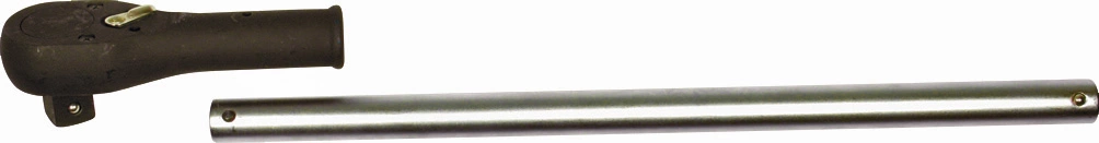 Hebelumschaltknarre, 2-tlg., 1", Kopf + Drehstange, 675 mm