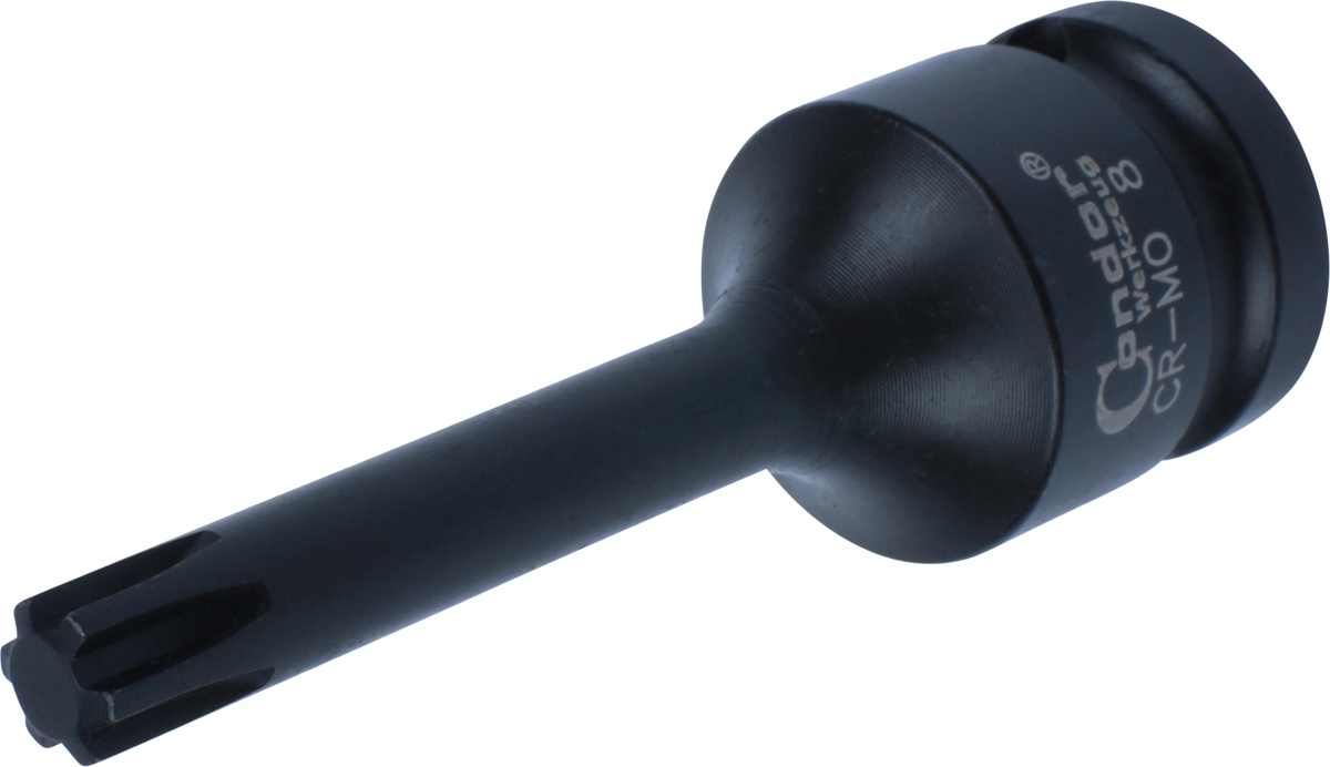 Kraft-Bit-Stecknuss, 1/2", Keilnut M8x78 mm