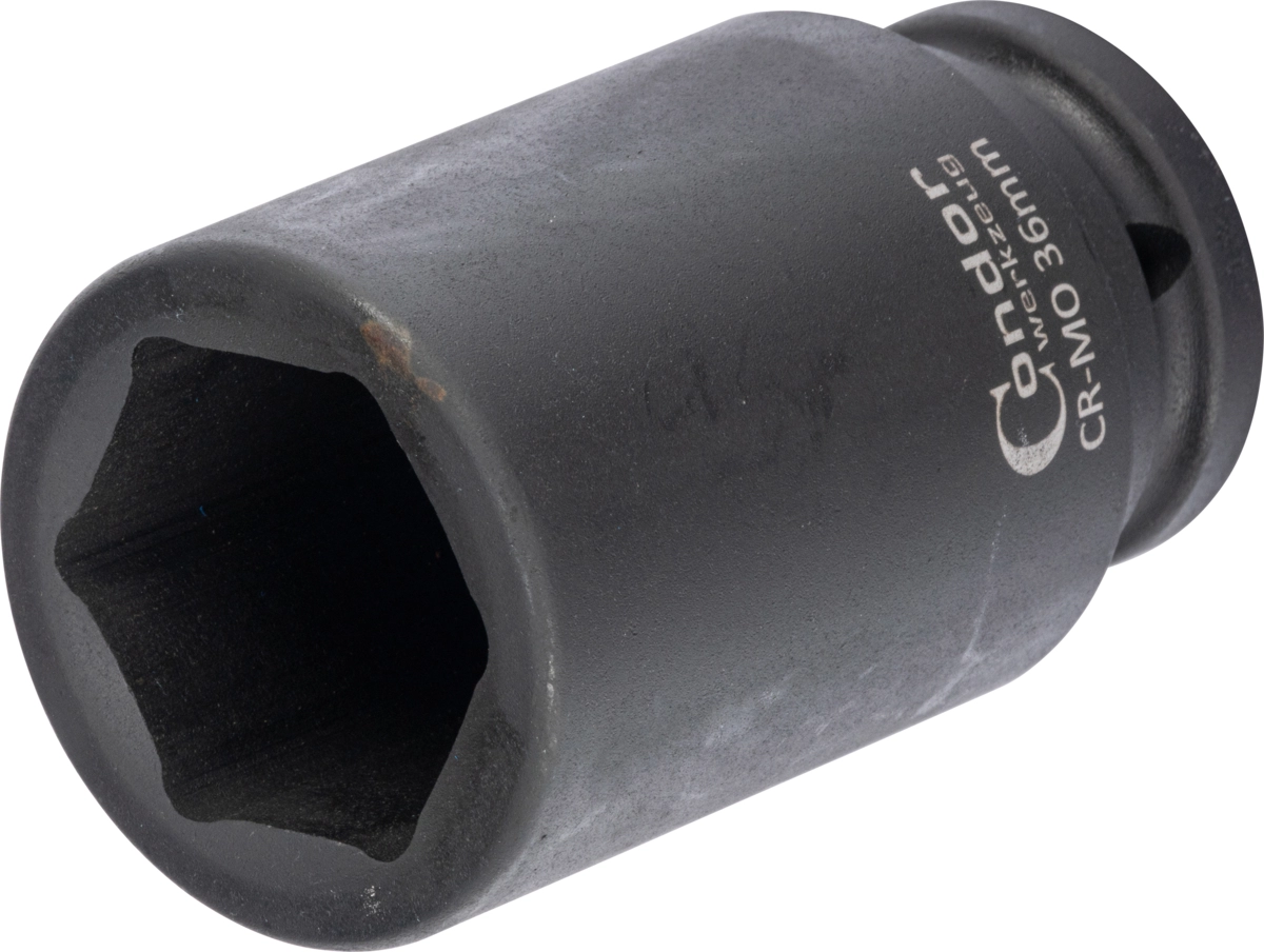 Kraft-Stecknuss, 3/4", 6-kant 36 mm, tief