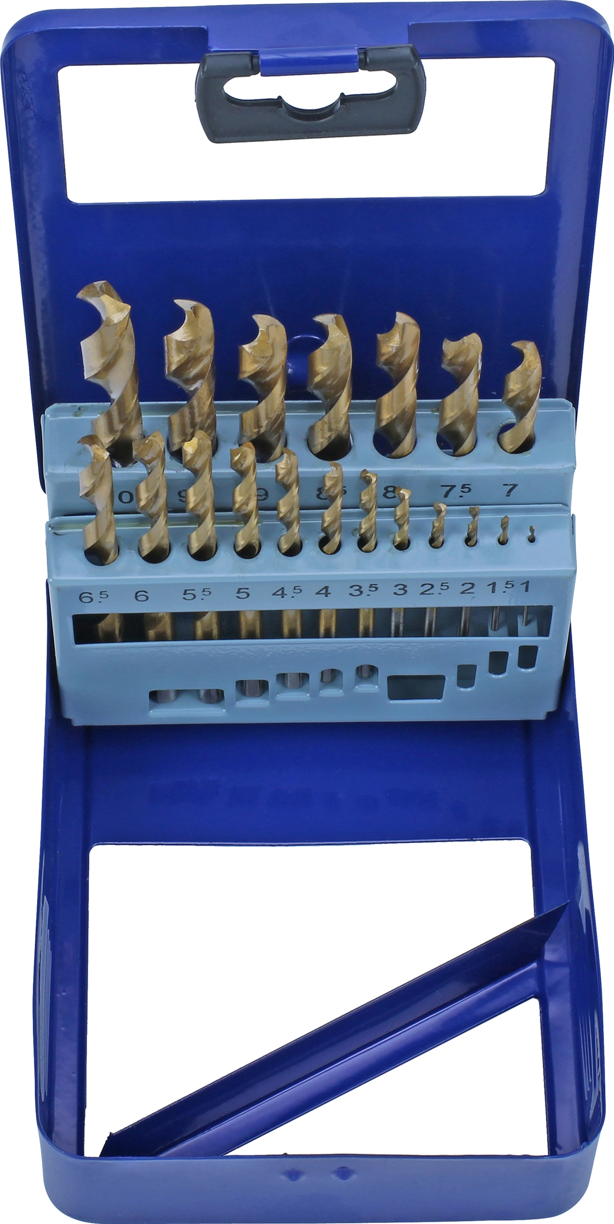 HSS-Spiralbohrer-Satz, titannitrid-beschichtet, 19-tlg., 1-10 mm