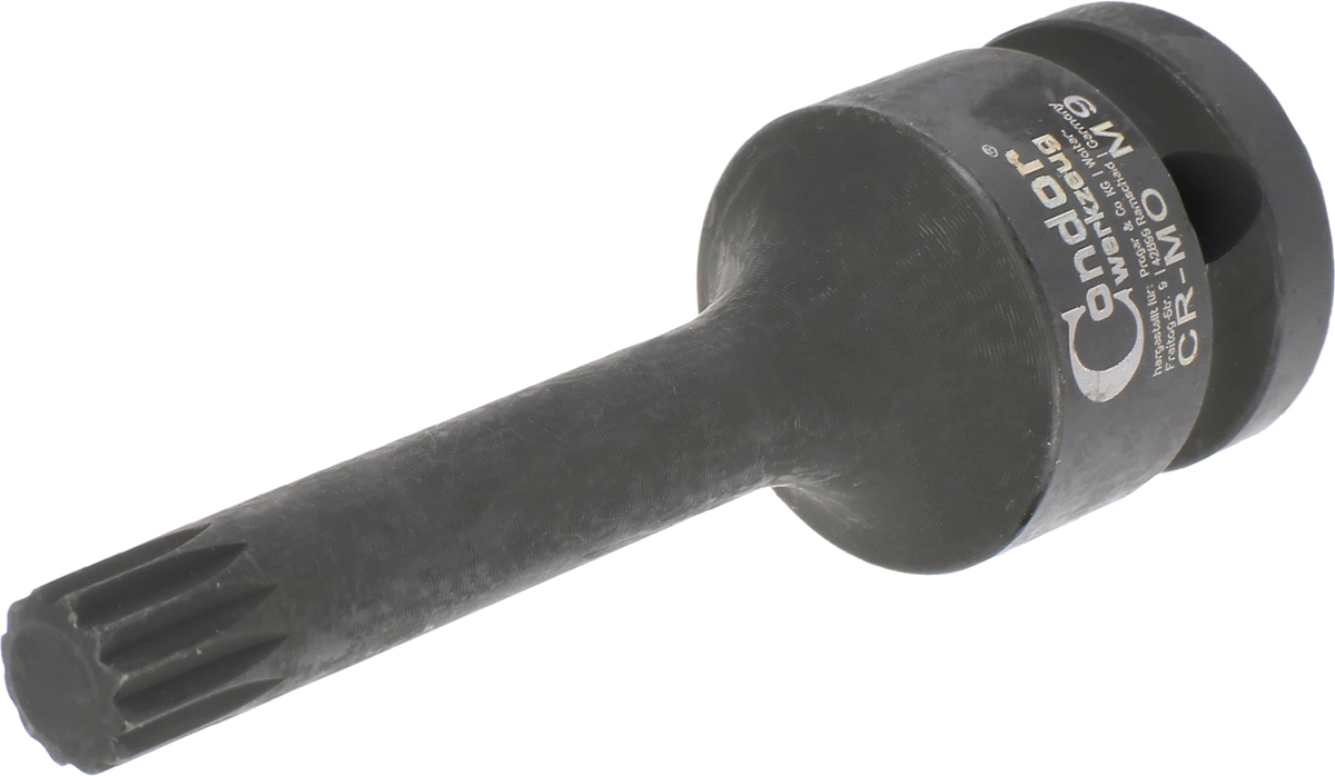 Kraft-Bit-Stecknuss, 1/2", Vielzahn M9x78 mm