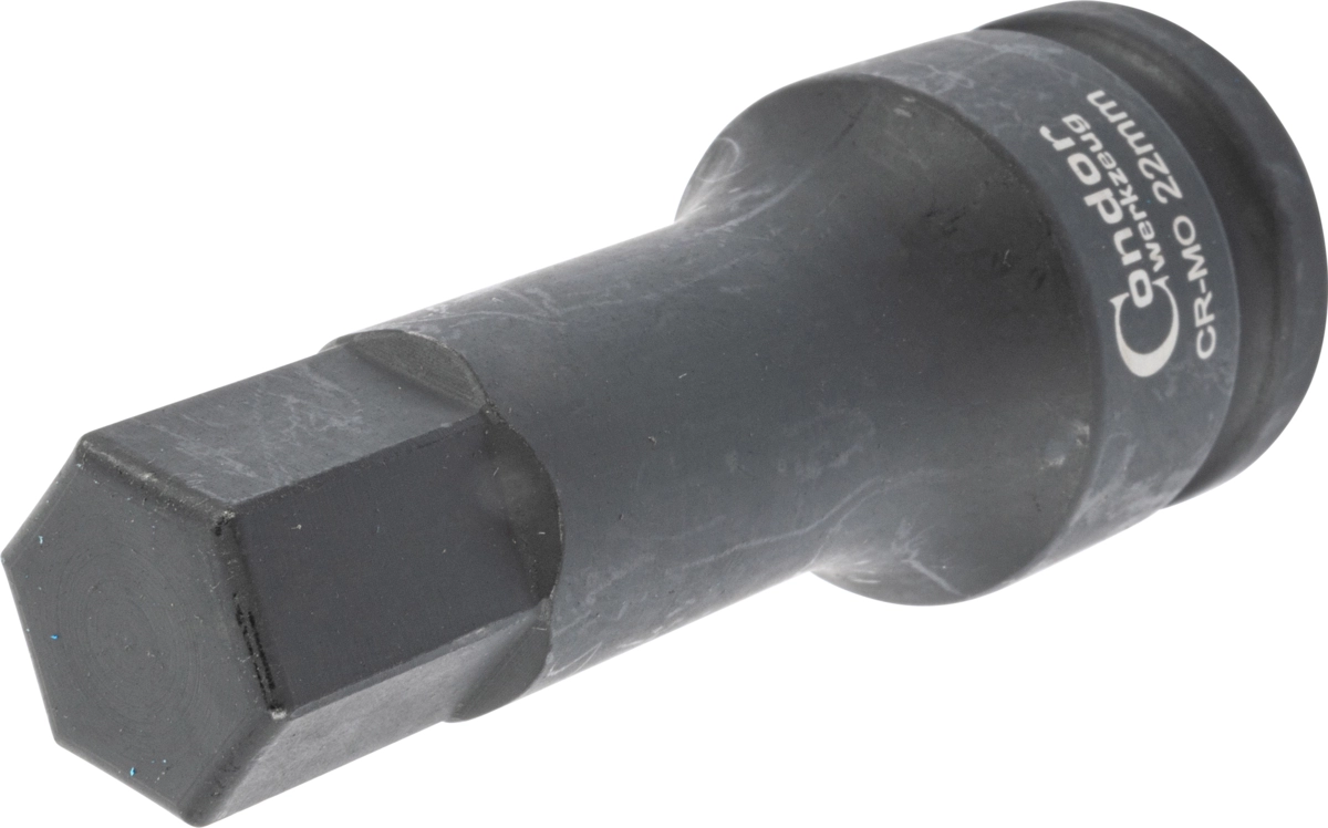 Kraft-Bit-Stecknuss, 3/4", Innensechskant 22x105 mm
