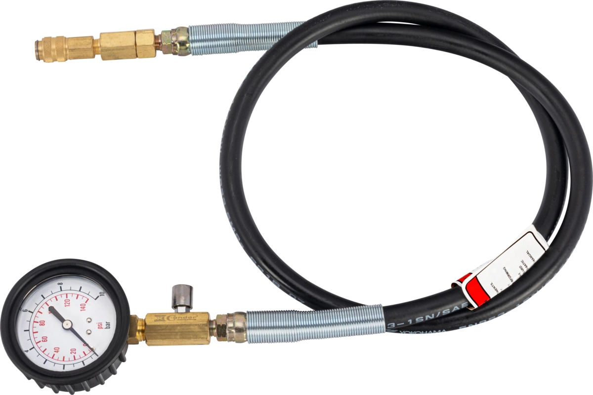 Manometer mit Schlauch, 0-10 bar